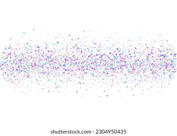 Fallender Glitter. Regenbogen Confetti. Blaue Diskothek. Glitch Textur. Modern Foil. Shiny Flyer. Fliegende Kunst. Laser Festival Dekoration. Violett Fallglitter