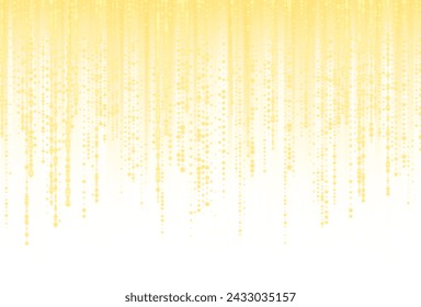 Falling Gold Confetti Sparkle Background with Glitter Dust and Shining Stars. Vector Illustration