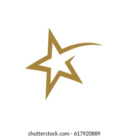 Falling Gold Star Logo Template Illustration Design. Vector EPS 10.