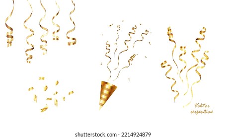 Confeti dorado y brillante que cae aislado en un fondo transparente. Brillante tinte festivo de color dorado.