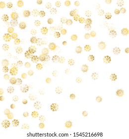 Falling Golden Snowflakes. 
