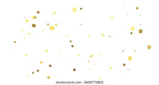 "Falling Golden Sparkles and Dazzling Glitter Confetti Drifting Gently Over a Transparent White Background, Creating a Sophisticated and Glamorous Atmosphere for Any Event"
