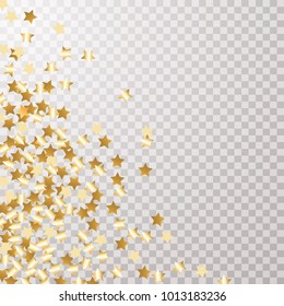 falling golden stars, editable vector holidays background