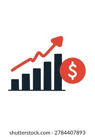 falling graph with location pin showing regional economic decline concept illustration