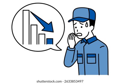 Falling graph and an upset delivery man