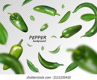 Realistic Red Chilli Pepper Icon Isolated on Transparent