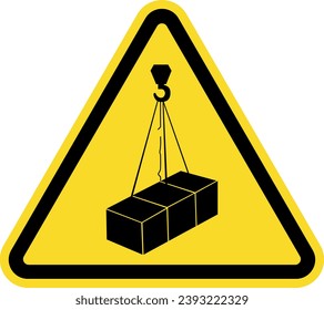 Falling hazard risk sign. Black on yellow background. Safety signs and symbols.