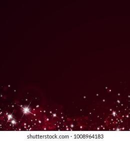 Falling hearts. Abstract bottom on wine red background. Falling hearts valentine's day appealing design. Vector illustration.