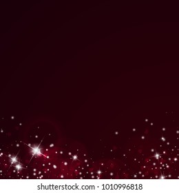Falling hearts. Abstract bottom on wine red background. Falling hearts valentine's day alive design. Vector illustration.