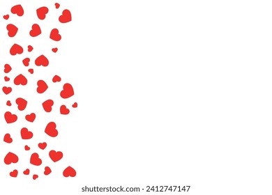 falling hearts template with copy space