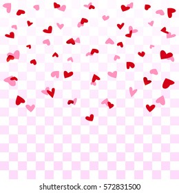 Falling hearts vector illustration. 