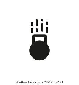 Cae el timbre pesado. Ilustración vectorial.