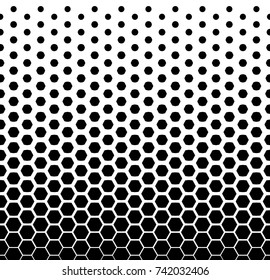 Falling hexes in the style of Menfis. Pixel Abstract Mosaic Gradient background design. Abstract hipster background. Vector illustration