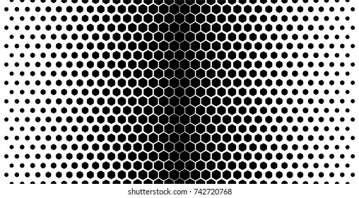 Falling hexes in the style of Menfis. Pixel Abstract Mosaic Gradient background design. Abstract hipster background. Vector illustration