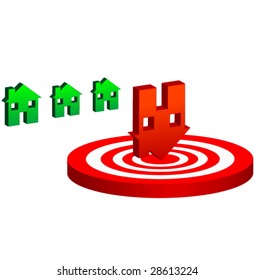 Falling home sales Vector