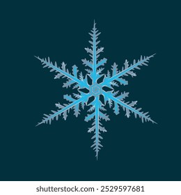 Icono de cristal de hielo que cae sobre fondo azul