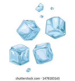 Falling Ice Cubes Illustration Stock Vector (Royalty Free) 1478183165 ...