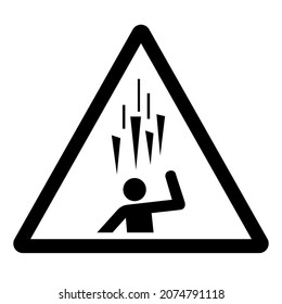 Falling Ice Symbol Sign, Vector Illustration, Isolate On White Background Label .EPS10