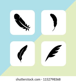 falling icon. 4 falling set with feather vector icons for web and mobile app