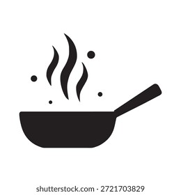 Ingredientes que caen Logo de la sartén para la marca culinaria