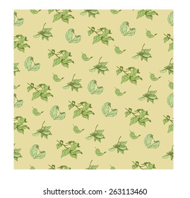 Falling Leaves background pattern illustration for wallpaper and decoration.  