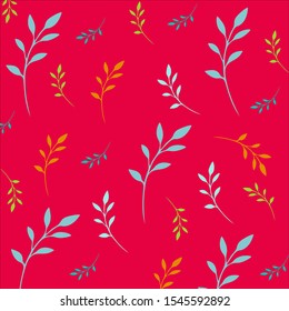 Falling Leaves Elegant Pattern Background