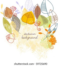 Falling leaves grunge background
