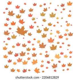 Falling leaves pattern with autumn tones