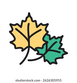 Falling leaves representing autumn or seasonal changes.