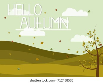 falling leaves from trees - hello autumn