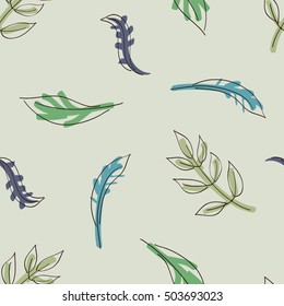 Falling leaves - vector background