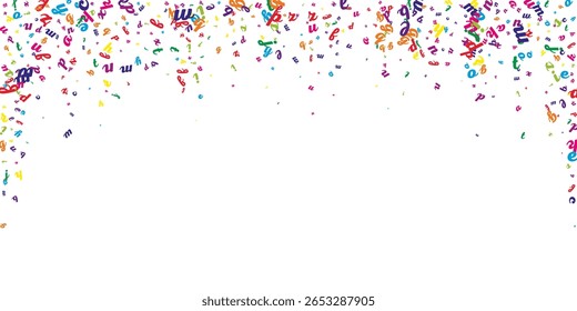 Letras descendentes da língua inglesa. Caracteres voadores infantis coloridos do alfabeto latino. Conceito de estudo de línguas estrangeiras. De volta ao banner da escola sobre fundo branco.