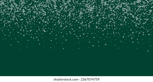 Falling letters of English language. White chalk  characters of Latin alphabet. Foreign languages study concept. Back to school banner on blackboard background.