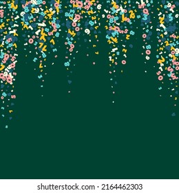 Falling light numbers. Math study concept with flying digits. Wonderful back to school mathematics banner on blackboard background. Falling numbers vector illustration.