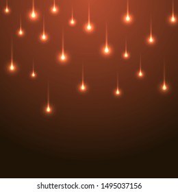 Falling Lights on Red Background