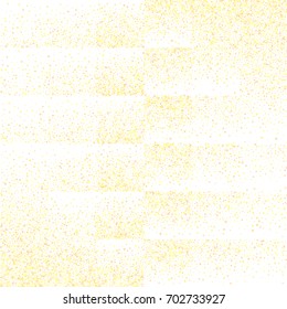 Falling little gold stars of Confetti. Geometric Squares scatterer on a white background of gold glitter falling confetti stars. Vector illustration.