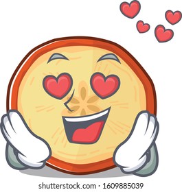 falling in love cute apple chips cartoon character design