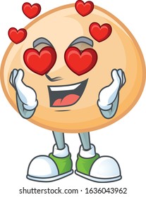 falling in love cute brown hoppang cartoon character design