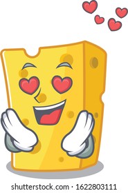 falling in love cute emmental cheese cartoon character design