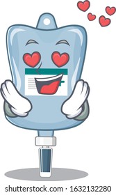 falling in love cute saline bag cartoon character design