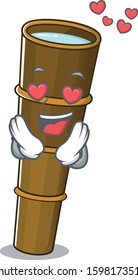 falling In love cute telescope Scroll cartoon mascot design