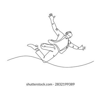 Falling man depicted in