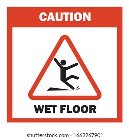 Hombre caído en triángulo rojo, signo de advertencia - símbolo vectorial.