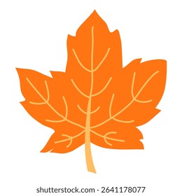 falling maple leaf - seasonal vector clipart