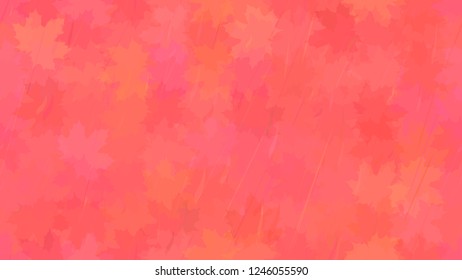 Falling maple leaves, raindrops. Autumn background. The idea of design of tiles, wallpaper, packaging, textiles, background.