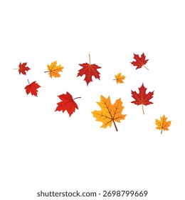 Caída de hojas de arce Ilustración vectorial