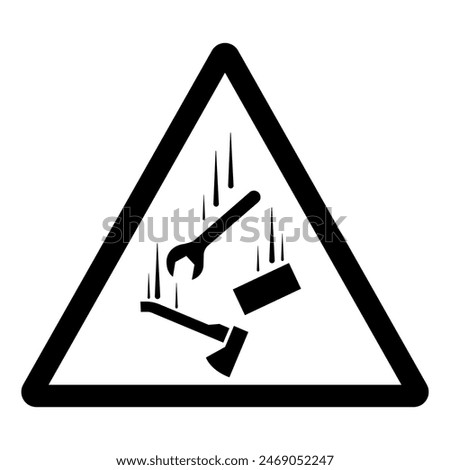 Falling Materials Symbol Sign, Vector Illustration, Isolated On White Background Label. EPS10