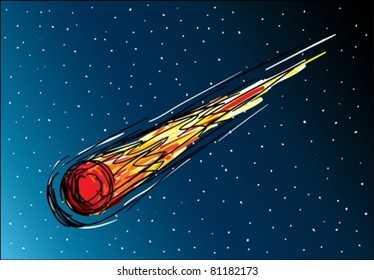 Falling meteor