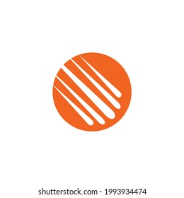 Falling meteor logo design vector template