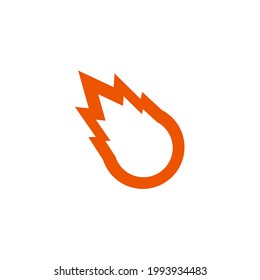 Falling meteor logo design vector template